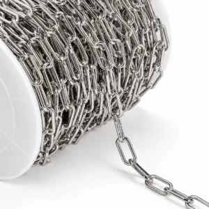 Ланцюг нержавіюча сталь LS Paperclip 7,5х17 мм відріз 1 мм Платина